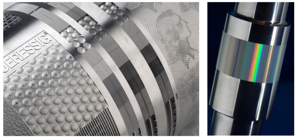 Exemplarische Darstellung von nanostrukturierten Zylinderoberflächen